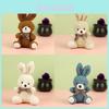 Adorável Brinquedo de Pelúcia Coelho Estilo Desenho Animado com Gravata Ideal para Mochilas e Chaveiros