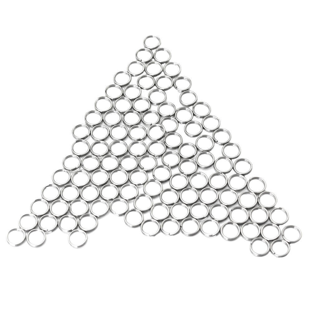 

100 шт нержавеющей стали рыболовные снасти Сплит кольца наружный Диа 6 мм