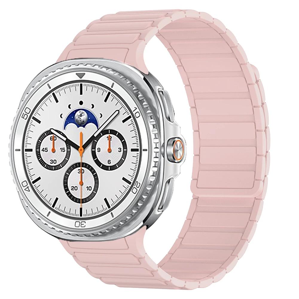 No Gaps Strap For Samsung Galaxy Watch 8 40mm 44mm Magnetic Loop Band For Samsung Watch 8 Classic 46mm Sport Silicone Watchband