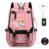 Cute LABUBU cartoon printed backpack for junior high school students with large capacity ins wind school bag