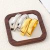 Alloy Semicircular Napkin Ring Polished D Word Simple Metal Hotel Decorative Napkin Buckle