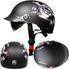 ZXC Retro Semi-helmet Men Women's Electric Bicycle Scoop Helmet Portable With Endoscope