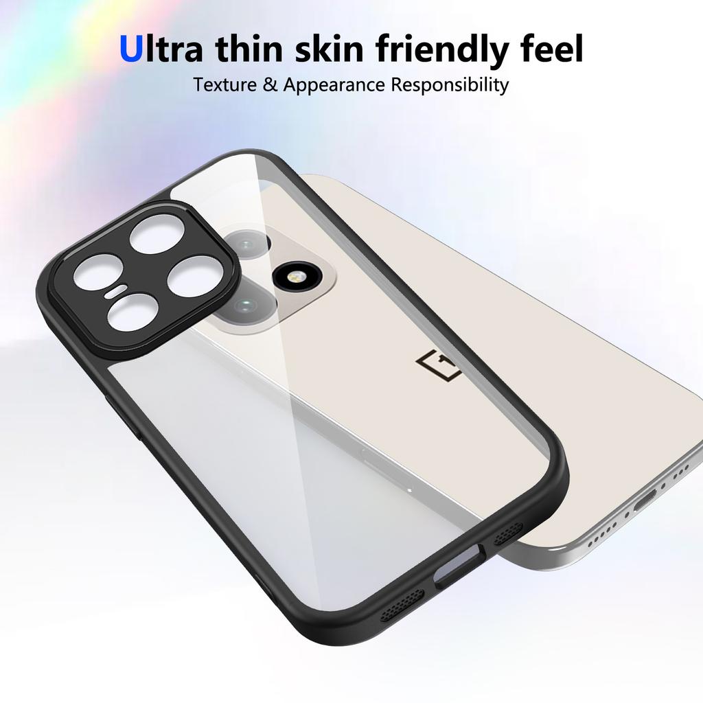 For OnePlus 15 5G Case Matte Skin Touch Clear PC + TPU Shockproof Phone Back Cover
