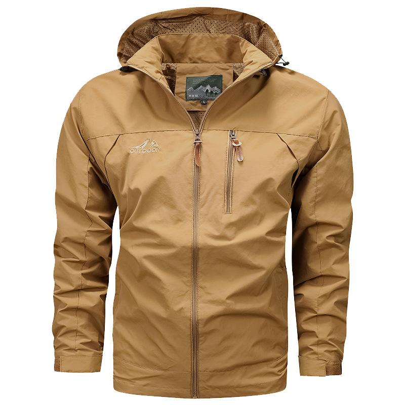 Men Outdoor Jackets Soft Comfortable Breathable Windbreak Solid Color Design Casual Fashion Versatile Autumn Winter Jackets