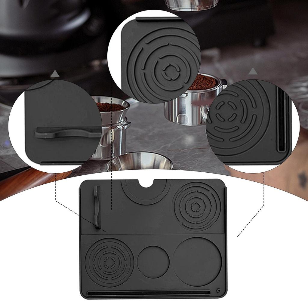 Espresso Tamper Mat Silicone Tool Tamp Station Mat for Counter Bar Office