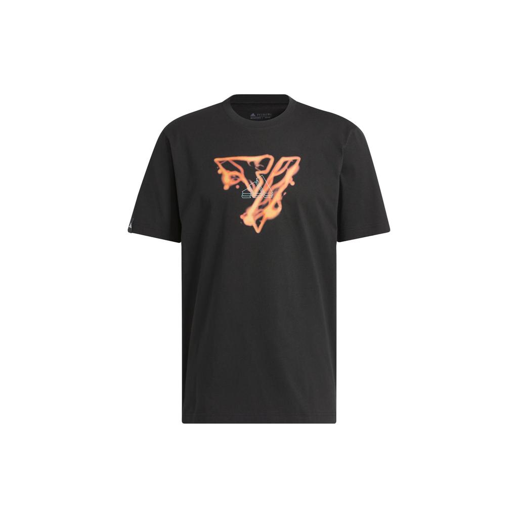 Adidas T Shirts Men's Black Crew Neck Moderate Straight Fit IM9167