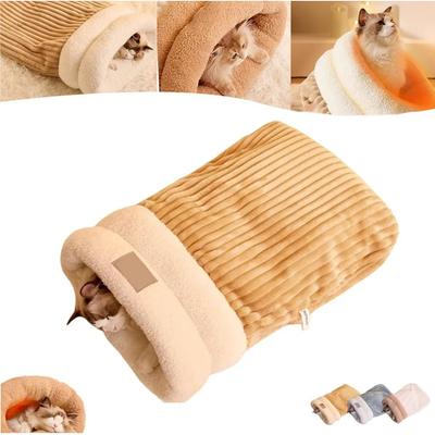 Autumn and Winter Cat Sleeping Bag Semi-enclosed Cat Nest Warm Small and Medium-sized Pet Nest Can Be Disassembled and Washed