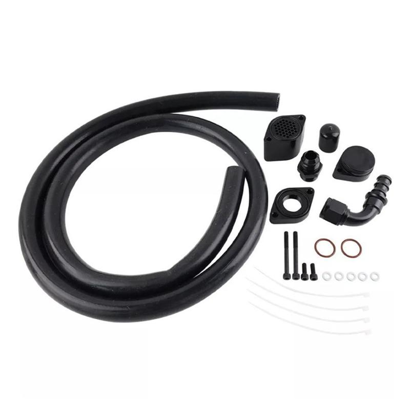 Crank Case Vent Reroute Turbo Piping Kit For 2011- Ford 6.7L Powerstroke Diesel Engine- CCV Basic Set