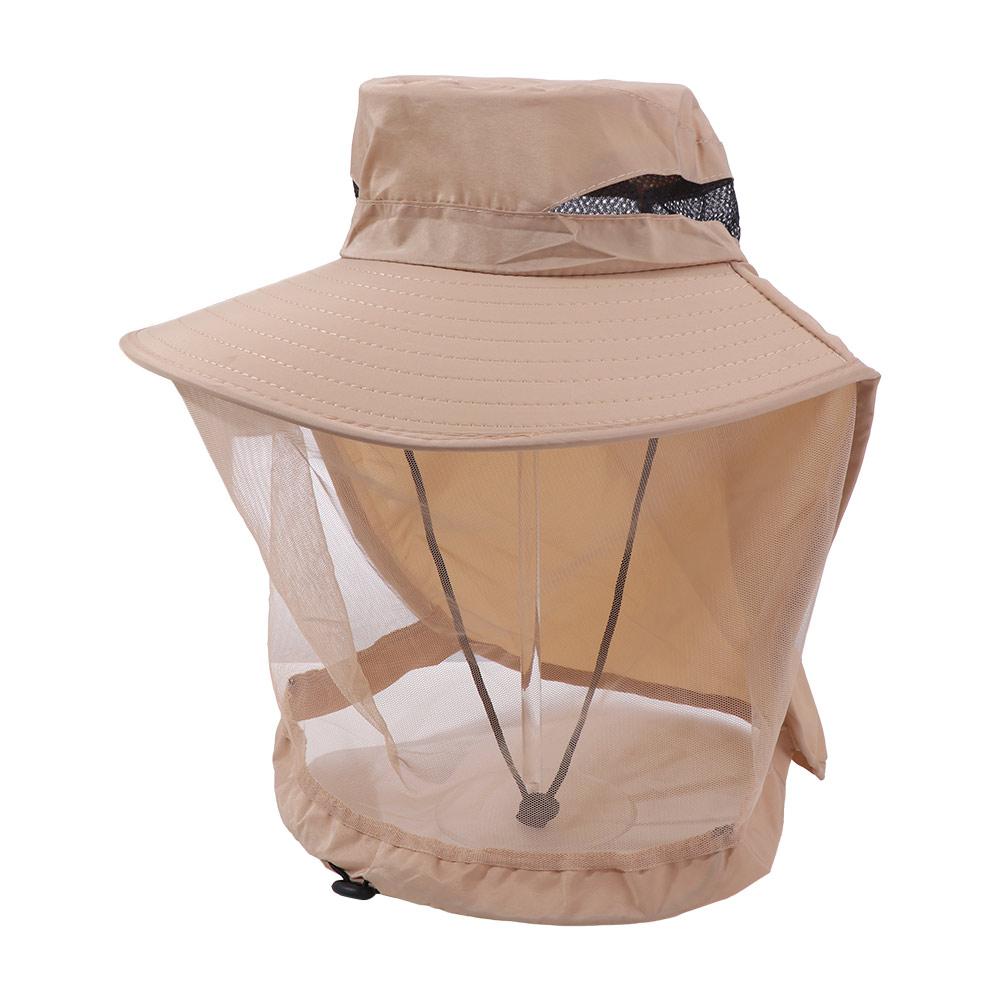 Casual Foldable Bee Mosquito Hat Wide Brim Insect Proof Net Cover Fisherman Hat Face Covering Sun Hat Sun Protection Hat Camping