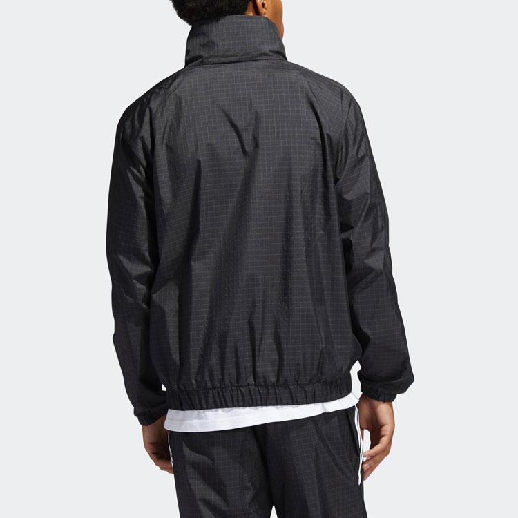 Adidas Originals Primeblue Striped Logo Print Casual Jacket Men Jackets Black GL9906