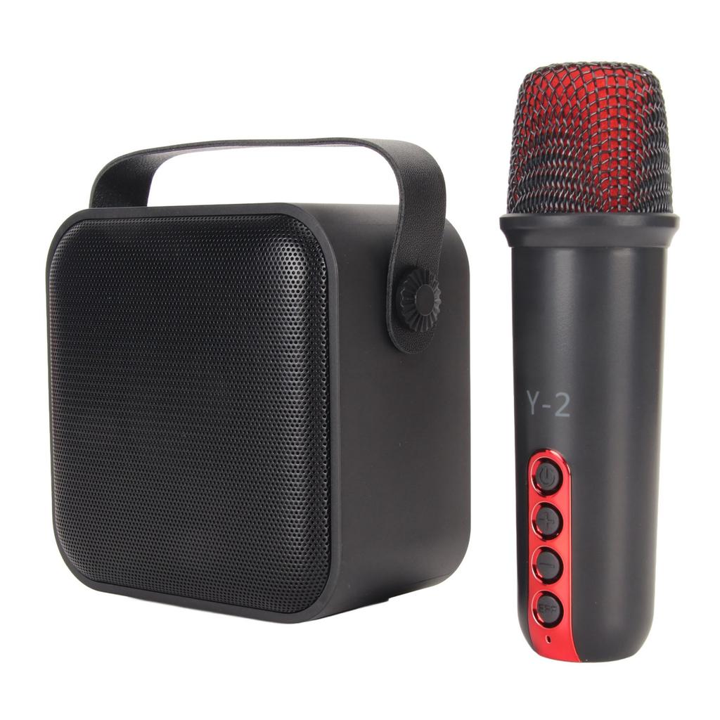 Mini Karaoke Machine Set Portable Bluetooth Speaker with 1 Wireless Microphone for Home Party KTV