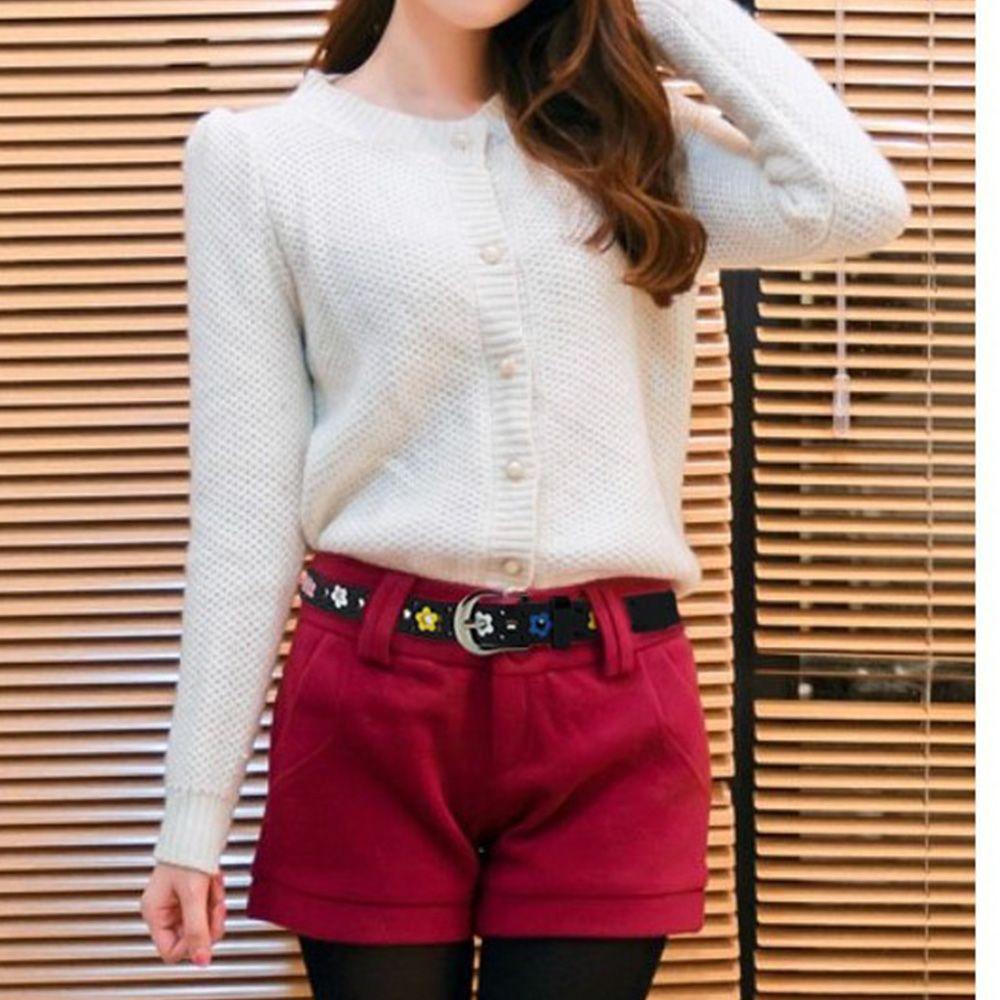 Flower Eyelet Decoration Colorful Fashionable Waist Belt Faux Leather Belt Waistband Kids Belt