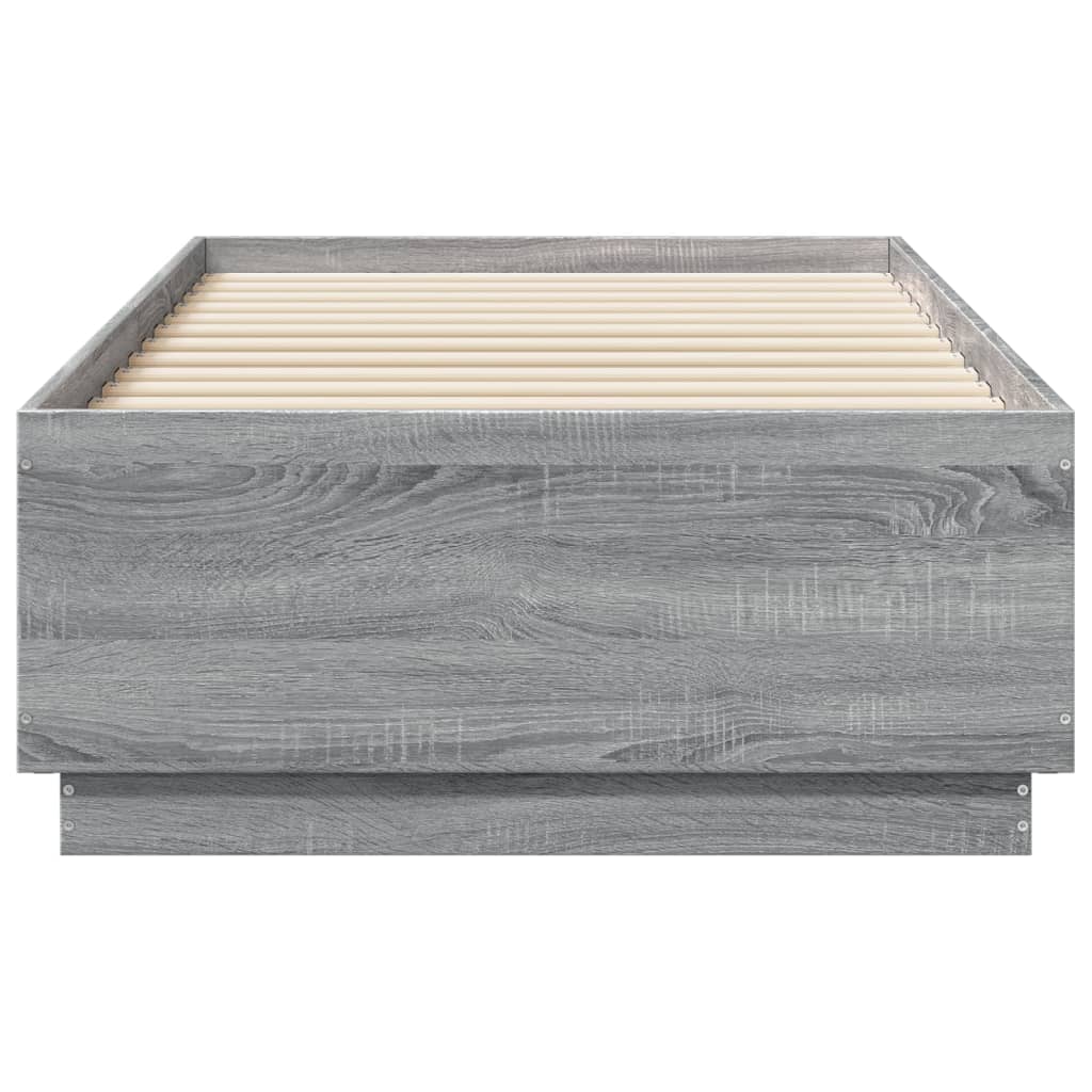 Bed Frame Gray Sonoma 75 X 190 Cm Engineered Wood