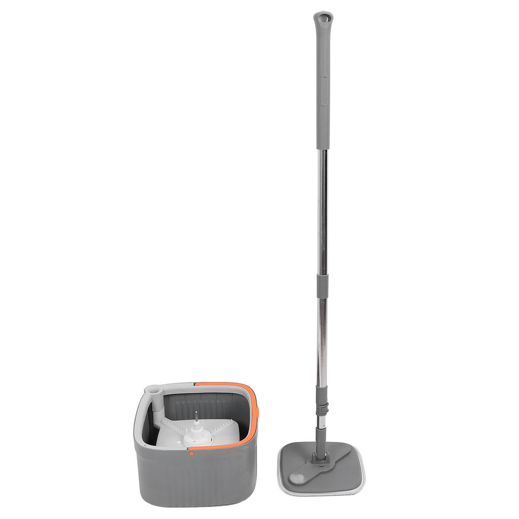 Mop Bucket Set with 2 Pieces Cloth 360 Degree Rotating Microfiber Mop Tool Dry and Wet Floor Mopping