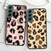 Leopard Print Pink Phone Case For Samsung Galaxy S22 S25 Ultra S21 S10 Plus S26 Edge S20 S23 S24 FE Cover Silicone Soft TPU