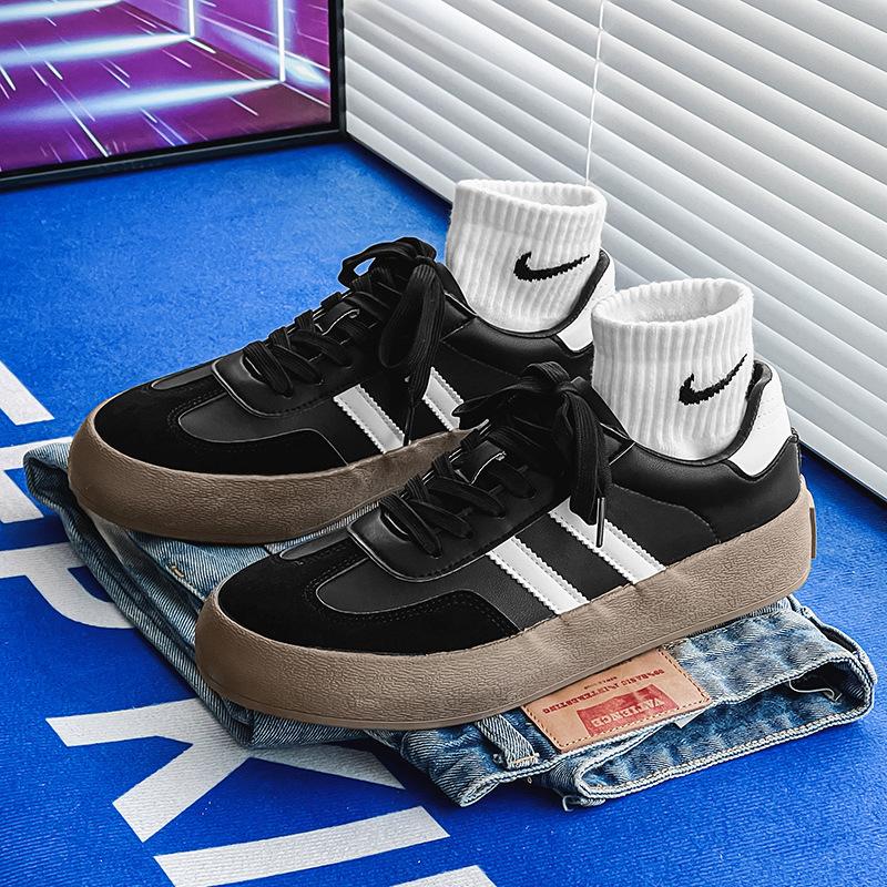 

Новая весенняя поверхность из микрофибры, немецкие тренировочные туфли на платформе, универсальные, трендовые хлопковые туфли, повседневные кеды, модная обувь для студентов 40 female