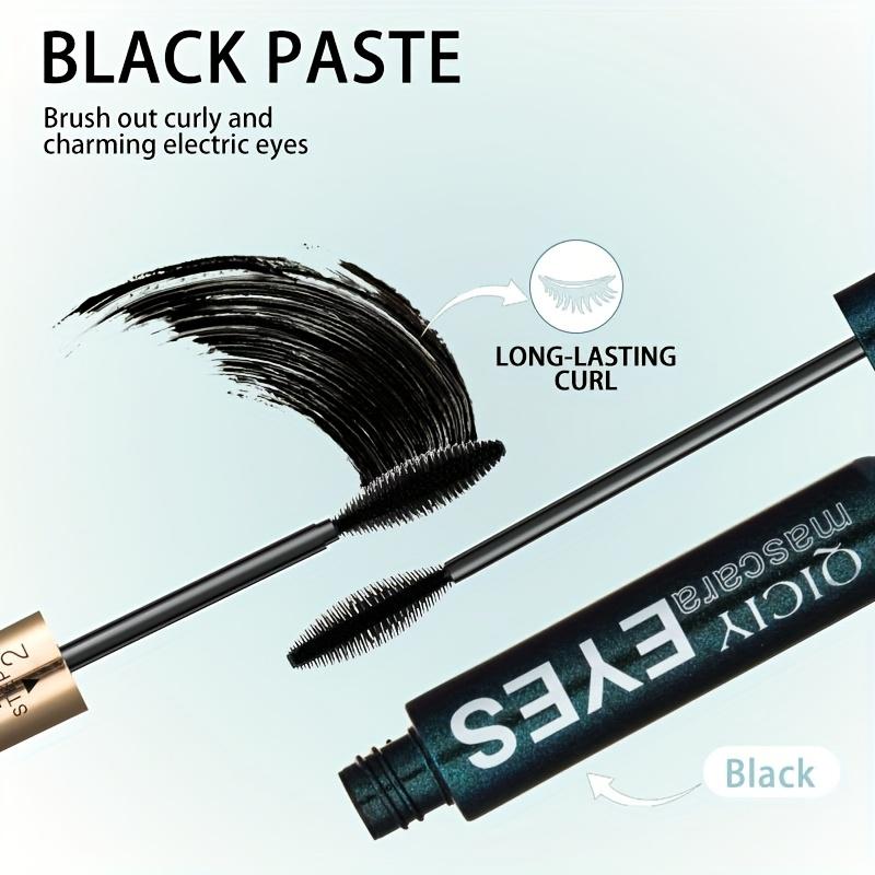 4D Mascara Double Effect Lengthen Curling Thick Eyelash Extension Long Lasting Silk Fiber Eye Lashes Makeup Mascara Cosmetics