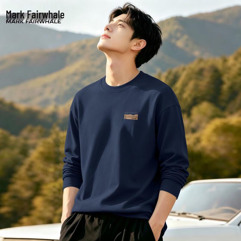 Mark Fairwhale Men's Pure Cotton Long Sleeve Crew Neck T-Shirt