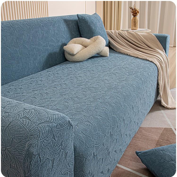 The New Jacquard Sofa Cover All Inclusive Universal Cover Small Leaf Anti-cat Scratch Elastic Sofa Protective Cover  Is Suitable for All Seasons 90-140cm
