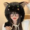 New Sweet and Cute Hat, Fleece and Thicker Autumn and Winter Women's Face, Small Ear Protectors, Outdoor Riding Bag Head Hat