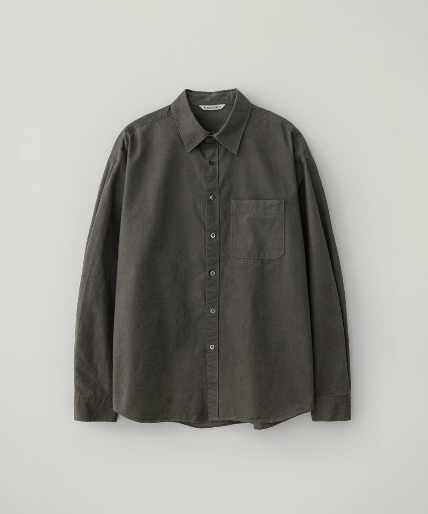 BLANKROOM Pitched Dyed Shirt_Charcoal