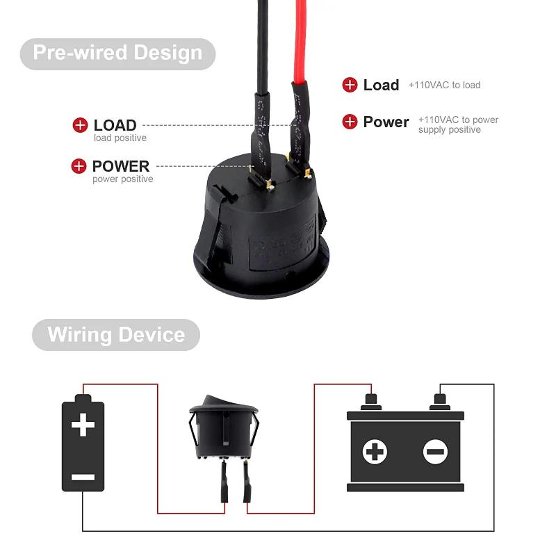 Mini Electrical Switch for DIY Projects and Pre-wiring - Convenient and Compact