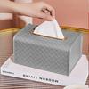 QUANGE Woven Leather Grain Tissue Box