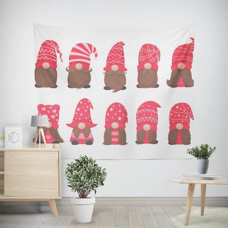 Christmas New Year Pattern Living Room Bedroom Decorative Tapestry