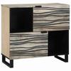 Sideboard White 80 X 33 X 75 Cm Solid Mango Wood