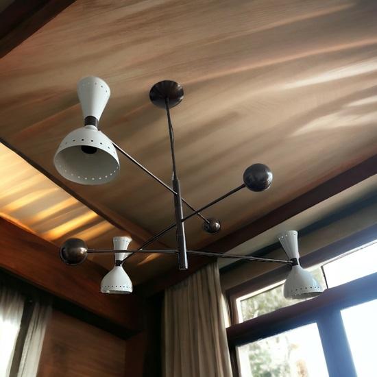 

Люстра «Спутник» из необработанной латуни в стиле середины века на 3 лампы, современный подвесной светильник из латуни для гостиной, спальни, кухни