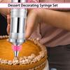 Stainless Steel Dessert Syringe Set Frosting Piping Nozzles Kit Icing Decoration Gun Cupcake Cookie Making Cake Decorating Tools