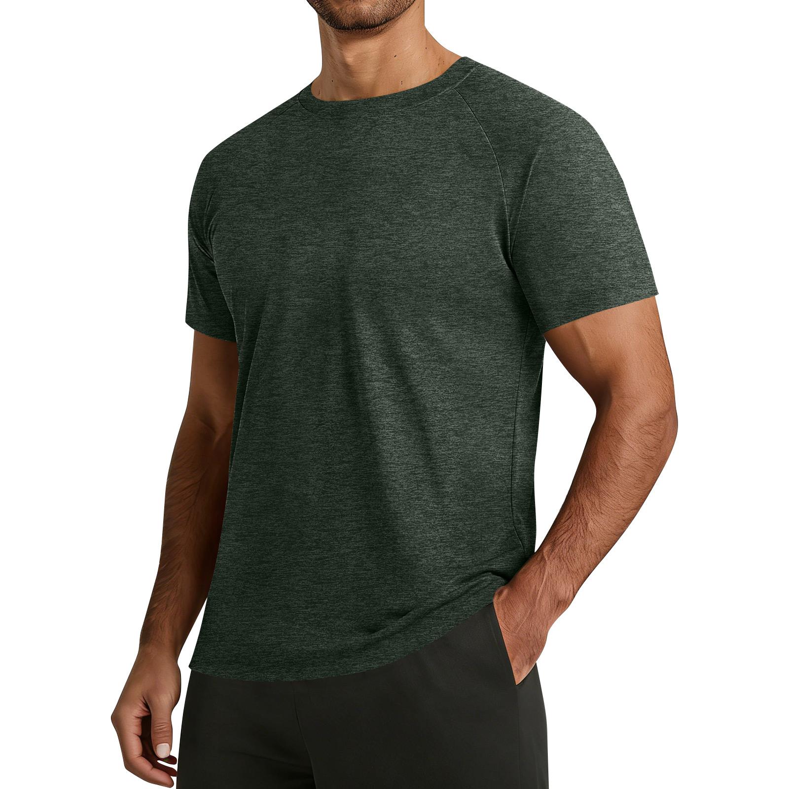 Men s Summer Short Sleeve Shirt Men s Casual Fashion Short Sleeve Shirt L армия зеленый