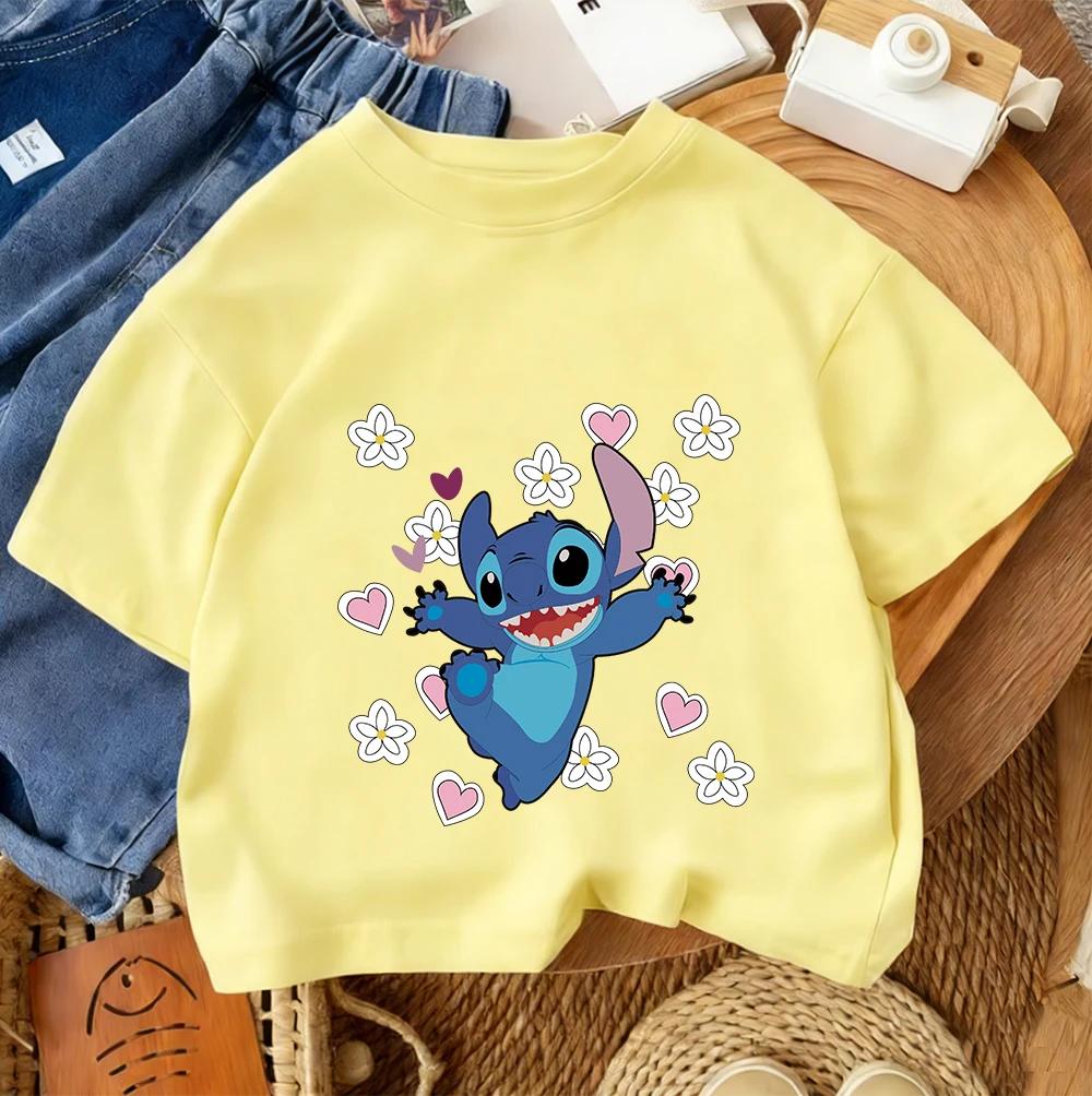 Daily Casual Kids T Shirt Stitch Fashion Cartoon Print For Boys Girls Summer Street Style Outfit