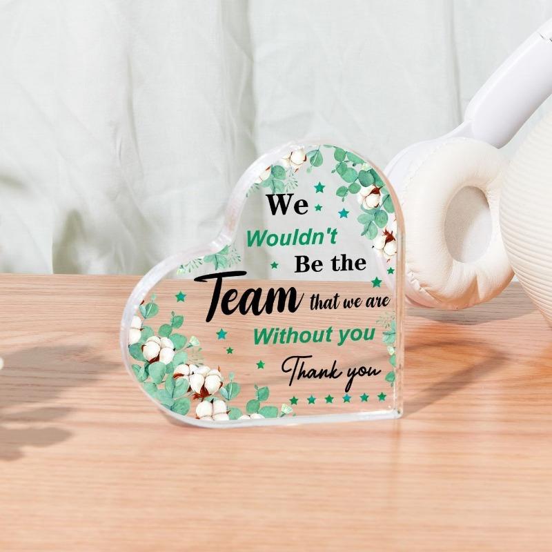 1 Acrylic Plaque with a Heart of Gratitude - Decorative Sign with a Message of Thanks, Suitable for Christmas, New Year's Gifts