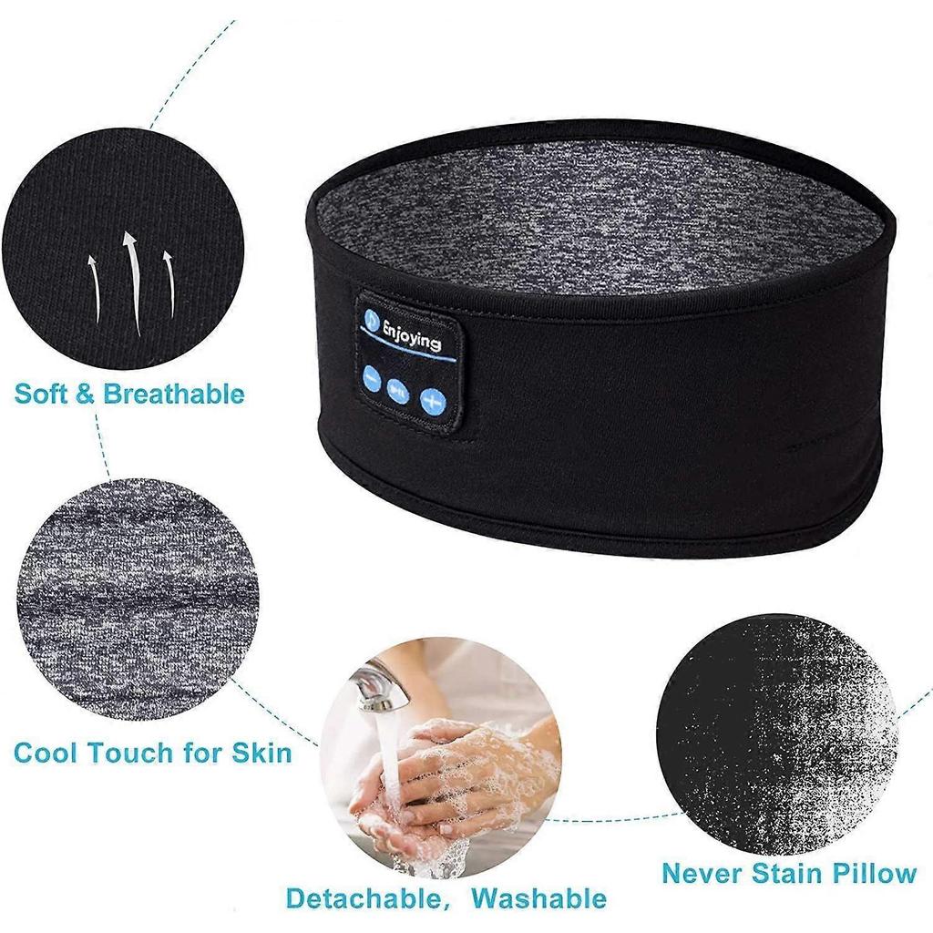 Bluetooth Sleep Mask, Soft Sleep Mask Headphones Wireless 5.0 Sleep Mask Blackout Sleep Headphone Headband Eye Mask for Sleeping Travel Nap Meditatio