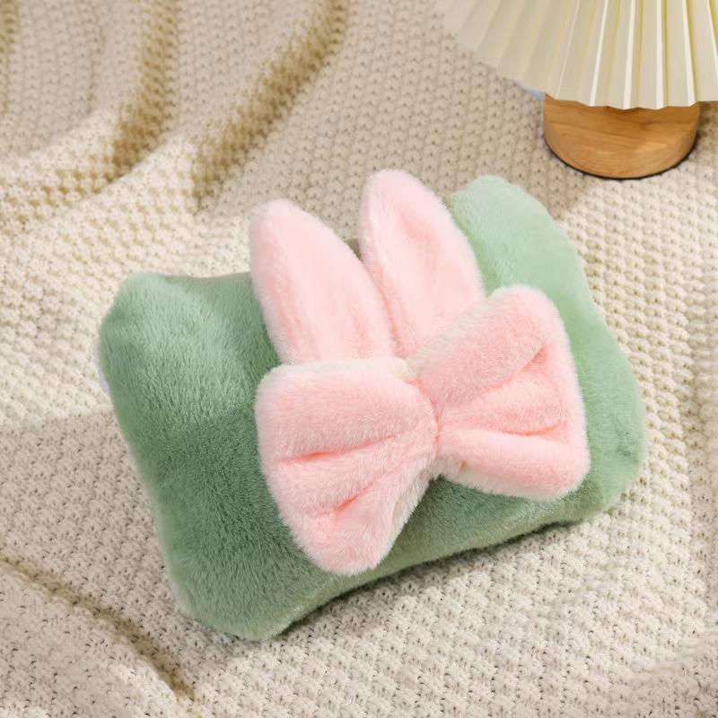 Electric Plush Hot Water Bottle: Washable, Cute Warm Baby Compress Bag & Hand Warmer