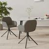 Dining Room Chairs 2 Pcs Swivel Dark Grey Velvet
