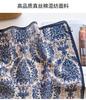 Retro High-end Silk Silk Cotton Square Scarf Women's Versatile Summer Thin Silk Cotton Silk Scarf Scarf Breathable Silk Headscarf