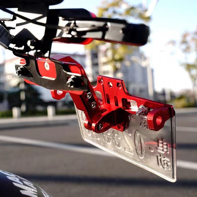 Universal Adjustable Motorcycle License Number Plate Bracket Rear Turn Signal Lamp Holder CNC Aluminum Fender Eliminator Kits