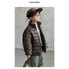 Kids Unhooded Solid Stand Collar Padded Winter Coat For Boys And Girls