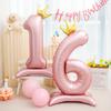40 Inch Birthday Number Ballons Princess Birthday Pink Crown Balloons Wedding Party Ballons Decoration Birthday Number Balloon