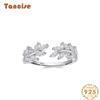 Classic 925 Sterling Silver  Zircon Ring Ladies Jewelry Wedding Promise Party Gift
