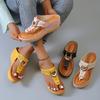 Women's Wedge Heel Cross-Band Sandals – Summer Beach Toe, European & American Style