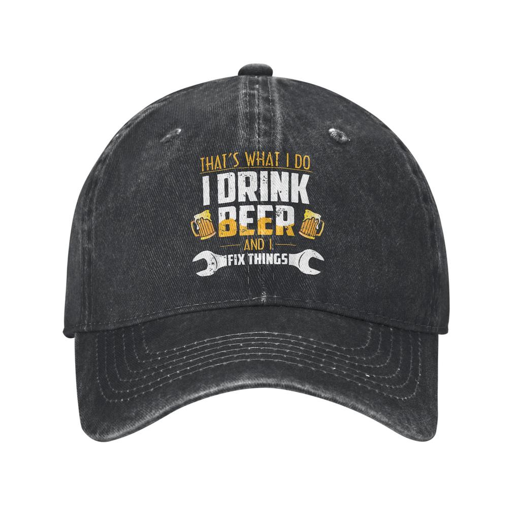 Its Beer Oclock Funny Skeleton Baseball Caps Vintage Distressed Washed Headwear Unisex Outdoor All Seasons Travel Caps Hat