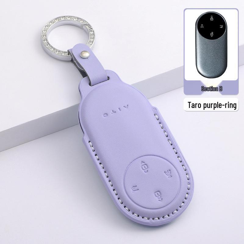 AITO M5/M7/M9 Leather Car Key Case Shell with Buckle