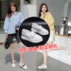 2025 spring invisible inner heightening loafers women's genuine leather small leather shoes lazy two wear women's sandals one 2025