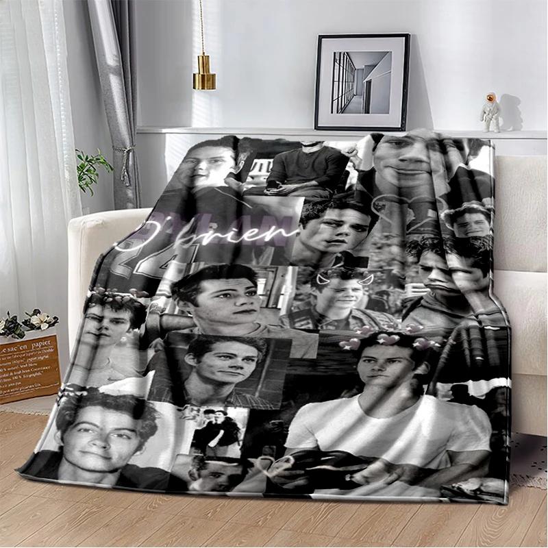 3D Dylan O’Brien DOB Actor Soft Plush Blanket,Flannel Blanket Throw Blanket for Living Room Bedroom Bed Sofa Picnic Cover Gift