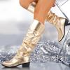 Fashion Women's Boots Knee-high Boots Women Shoes Fashion Western Cowgirls Women Boot Fashion Cowboy Leather Women 2025 New