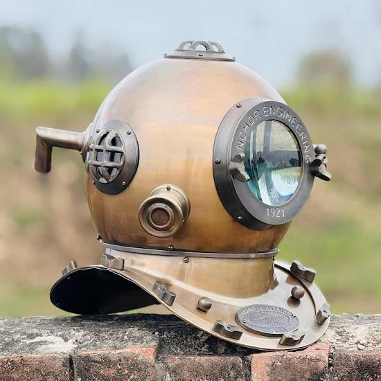 1921 Anchor Engineering Diving Helmet Deep Sea Scuba Diver Helmet Marine Nautical Decor Maritime Collectible
