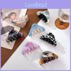 Fashionable Acetate Hair Claw With Geometric Lines Beautiful Hair Clip For Women